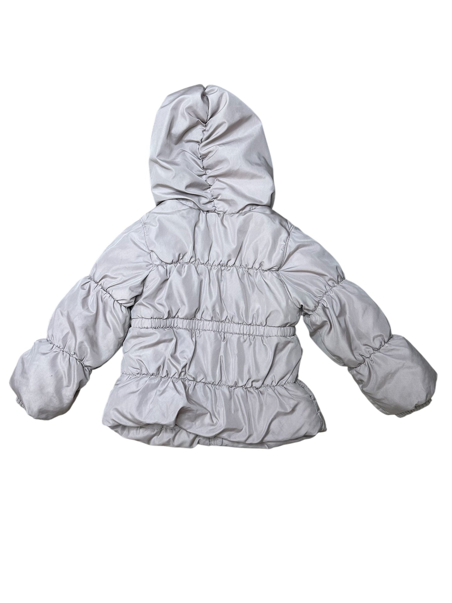 Beige Hooded Puffer Jacket (5T)