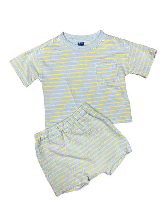 Old Navy Green & Yellow Striped 2pc