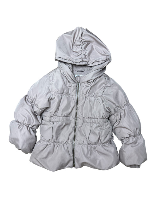 Beige Hooded Puffer Jacket (5T)